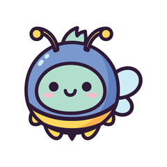 Obraz premium Cute Cartoon Bee Character Illustration