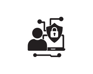 Cyber Security Icon silhouette icon vector design illustration