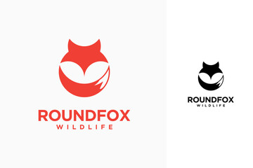 Circle fox logo symbol icon design