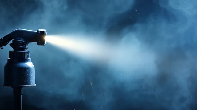 fog machine spraying mist, stage effect