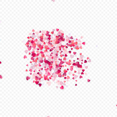 pink hearts on white background