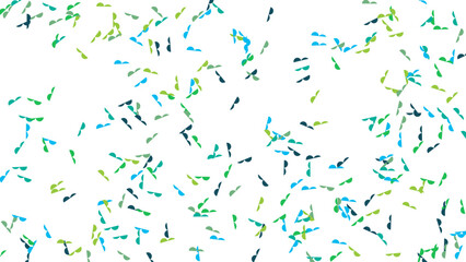 Obraz premium Abstract Colorful Shapes Scatter on White Background