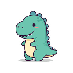 Fototapeta premium Cute Cartoon Dinosaur Illustration