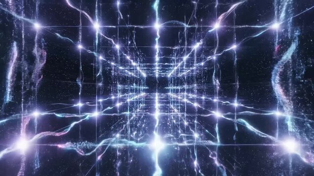 Abstract cosmic light and star patterns