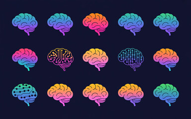 Human and Machine Intelligence Comparison with Digital Neural Brain Icons