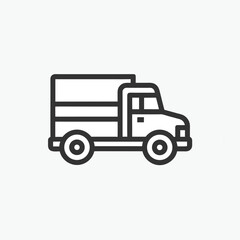 Fototapeta premium truck editable stroke outline icon template