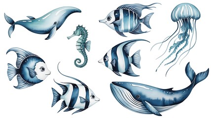 vector illustration of a dolphin