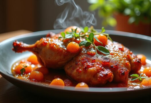 Succulent Duck Confit Masterpiece Au Jus Rich Companions Crisp Skin Irresistible Appeals