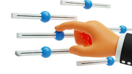 Hand adjusting sliders