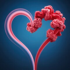 Abstract heart shaped cloud formation