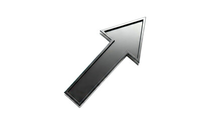 Glossy Black Arrow Pointing Upward