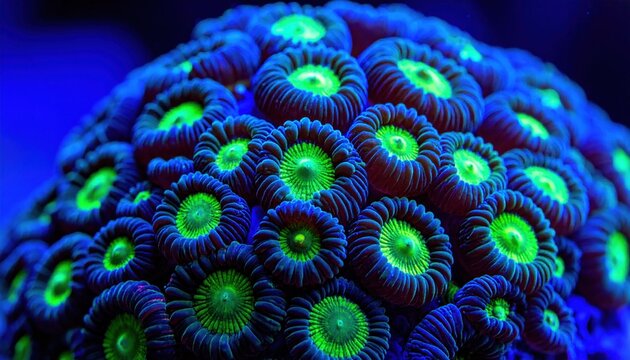 Vibrant Coral Polyps.