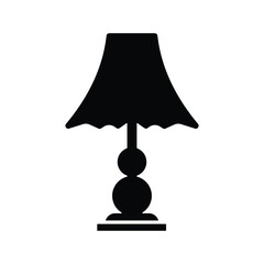 Obraz premium Minimal Table Lamp Silhouette Icon