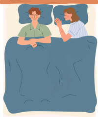 Couple Sleeping Peacefully in Bed