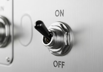 Power switch on off button vector illustration flat design scalable graphic