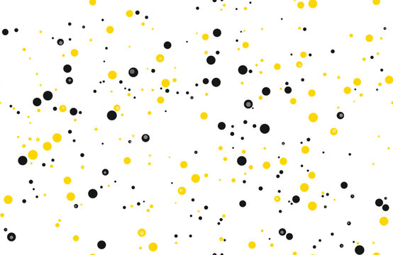 High Contrast Black and Yellow Dot Seamless Pattern on White Background for Industrial Styling