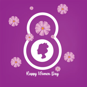 woman day pink flower background
