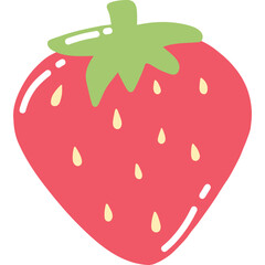 Cute Hand-Drawn Strawberry Illustration
