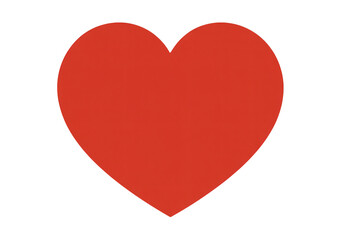 Vibrant red heart symbol on white background