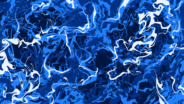 Dynamic Blue Ocean Swirls Abstract Background Design Digital Art Water Ripple Effect Texture