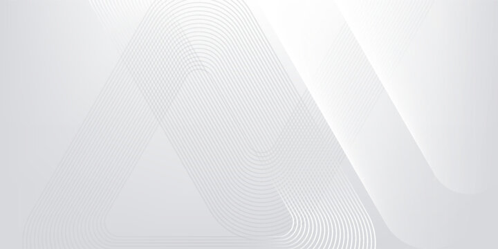 Abstract 3d background with round triangle shapes smooth, Abstract white curving architectural design. Visual element for banner header poster or cover. 3d rendering illustration for graphic design