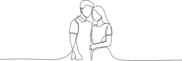 Fototapeta premium Hand drawn vector illustration of a person and child featuring a sketch of a man and woman with cartoon hair art