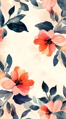 Delicate floral pattern with soft colors