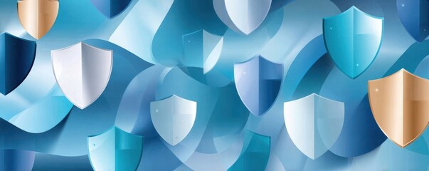 Abstract blue wave design representing cloud security, data protection, and digital infrastructure