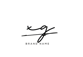 XG letter elegant cursive beauty handwriting logo. symbol design| typography logo| creative mark| corporate identity| signature logo.