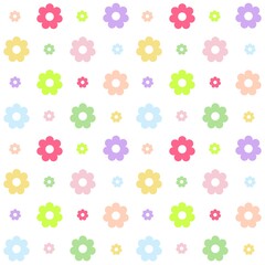 Seamless pink floral pattern with colorful flowers for wallpaper and fabric design