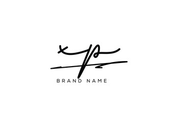 XP letter elegant cursive beauty handwriting logo. symbol design| typography logo| creative mark| corporate identity| signature logo.