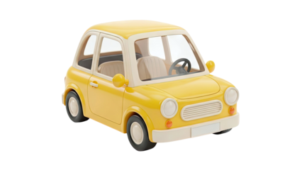 Cartoon yellow car