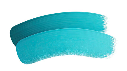Two Teal Brush Strokes with Glitter Effect