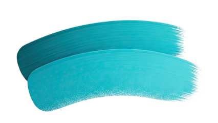 Two Teal Brush Strokes with Glitter Effect