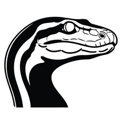 Naklejka premium Anaconda head silhouette