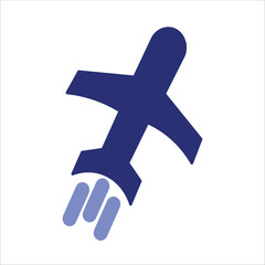 Obraz premium airplane icons. simple colored vector illustration