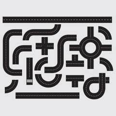 Collection of Road Elements for Transportation Planning Design	