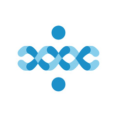 Blue Generative AI Vector Symbol of Interconnectedness and Innovation