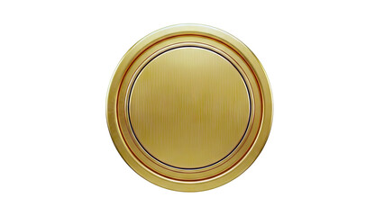 Blank Gold Coin with Brushed Texture