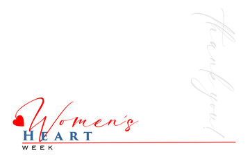 Women's Heart Week Holiday Concept