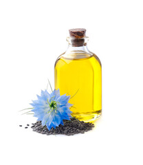 Black cumin oil and sativa nigella flower