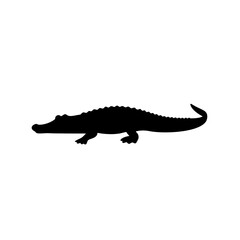 Silhouette of an alligator