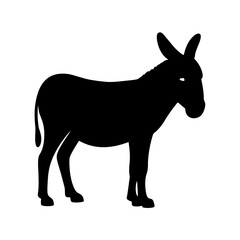 Fototapeta premium Silhouette of a donkey