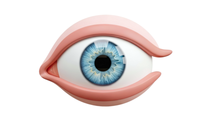 Stylized Blue Human Eye Close-up