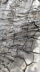 Close up charcoal texture from burned wood logs, perfect for background designs, energy concepts, industry visuals, and natural textures.