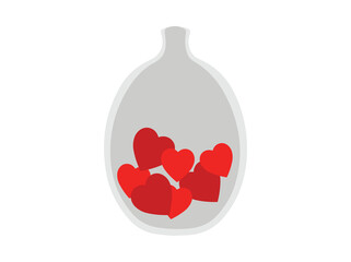 Valentines Day Heart Potion Bottle
