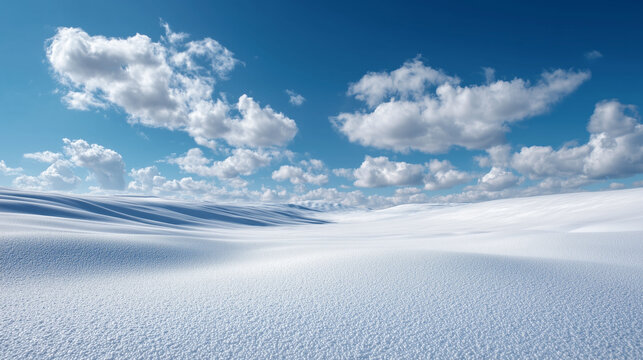 美しい雪原と空