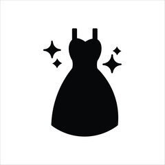 dress icons. simple solid vector illustration