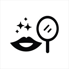 beauty icons. simple solid vector illustration