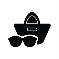 accessories icons. simple solid vector illustration